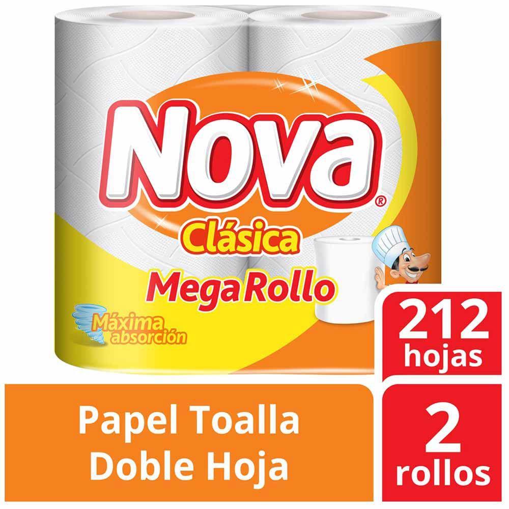 Papel Toalla NOVA Megarrollo Doble Hoja Paquete 2un